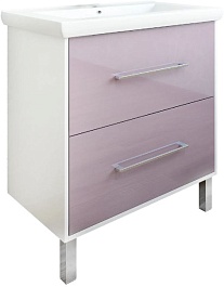 Sanflor Мебель для ванной Экко 80 сирень/белая – фотография-4